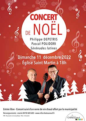 Concert de Noël : Philippe Depetris et Pascal Polidori « Sérénades latines »