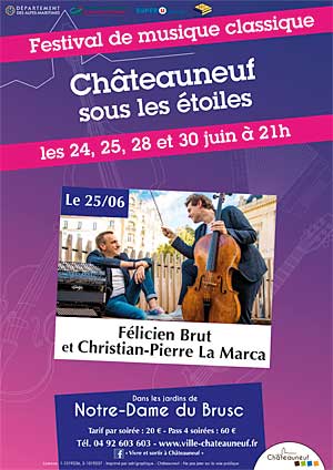 Festival Châteauneuf sous les Étoiles : Duo Félicien Brut et Christian-Pierre La Marca