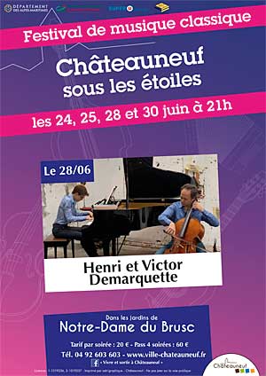 Festival Châteauneuf sous les Étoiles : Duo Henri et Victor Demarquette