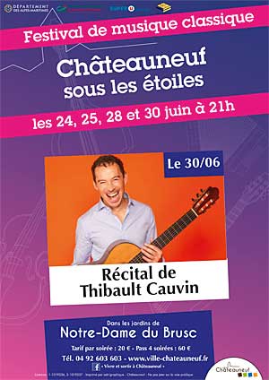 Festival Châteauneuf sous les Étoiles : Récital de Thibault Cauvin