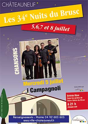34e festival des Nuits du Brusc : chansons avec « I Campagnoli »