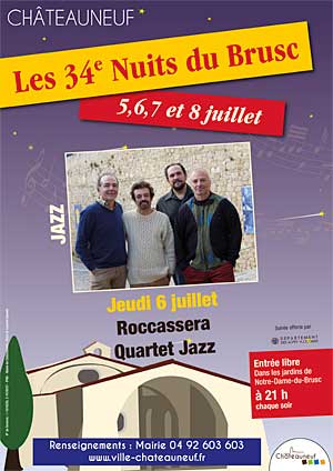 34e festival des Nuits du Brusc : jazz avec « Roccaserra Quartet Jazz »