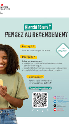 Affiche Pensez au recensement !