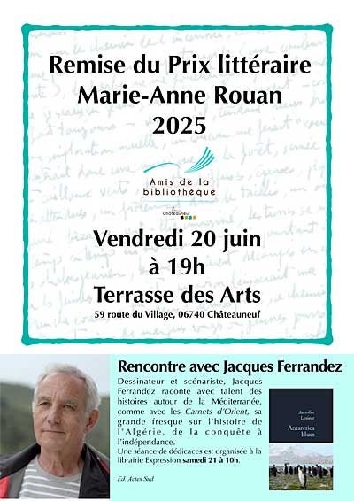 Remise du Prix littéraire Marie-Anne Rouan