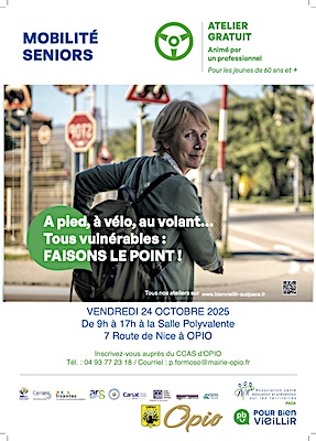 Affiche Journe Mobilit Seniors  - atelier Scurit routire avec le CCAS d'Opio