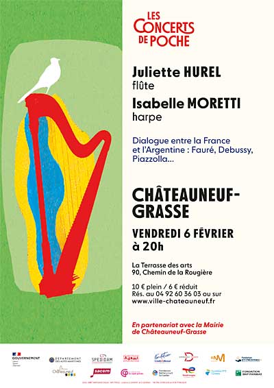 Concert de Poche : Juliette HUREL, flûte et Isabelle MORETTI, harpe
