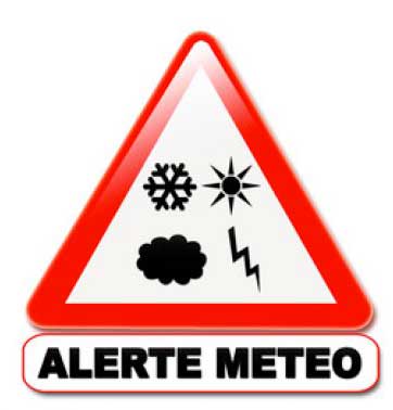 Affiche Alerte jaune vents violents